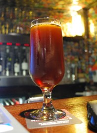 My beer is slightly crooked.  